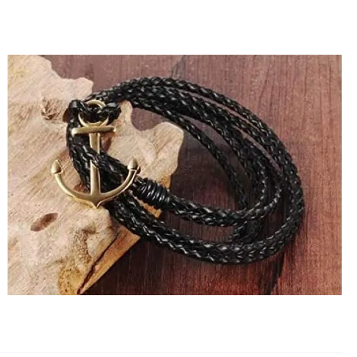 Anchor Leather Bracelet For Boys and Men