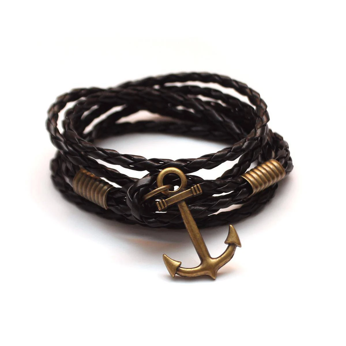 Anchor Leather Bracelet For Boys and Men