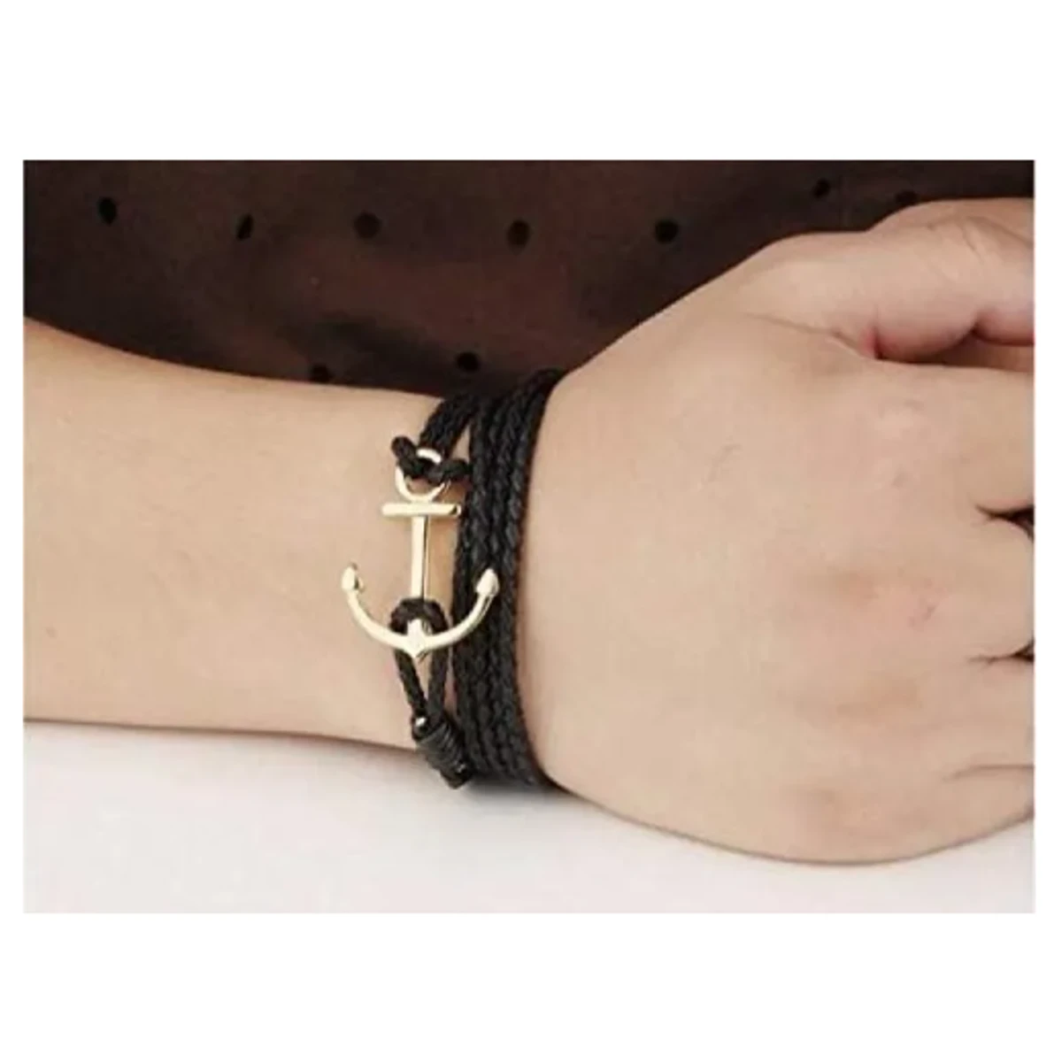 Anchor Leather Bracelet For Boys and Men