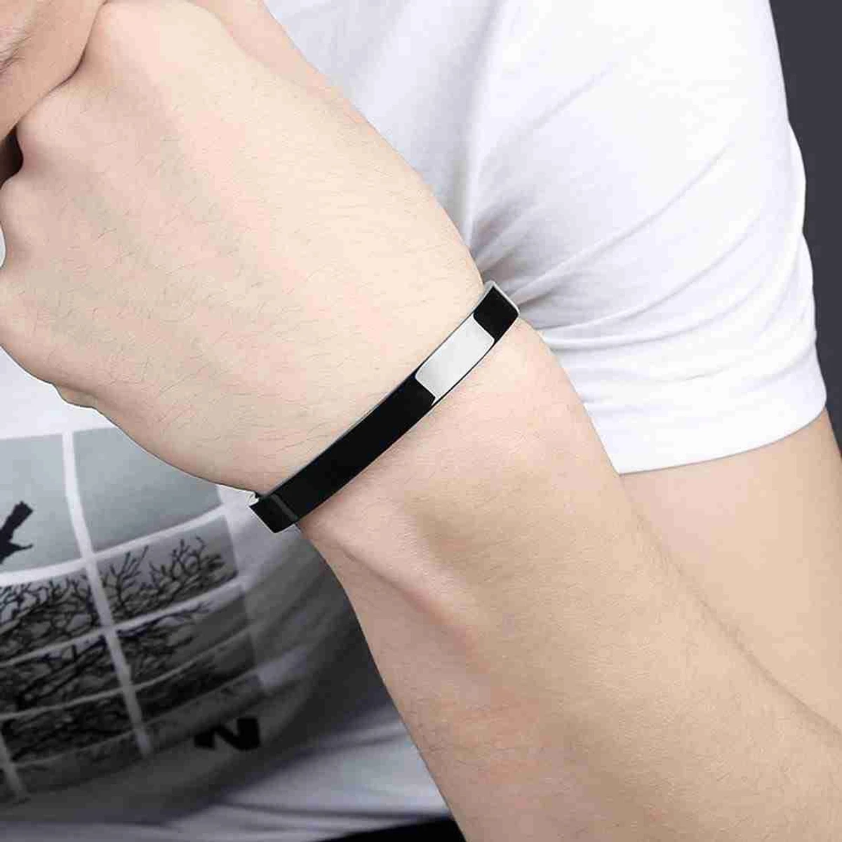 Black Round Fashionable Bracelet For Men