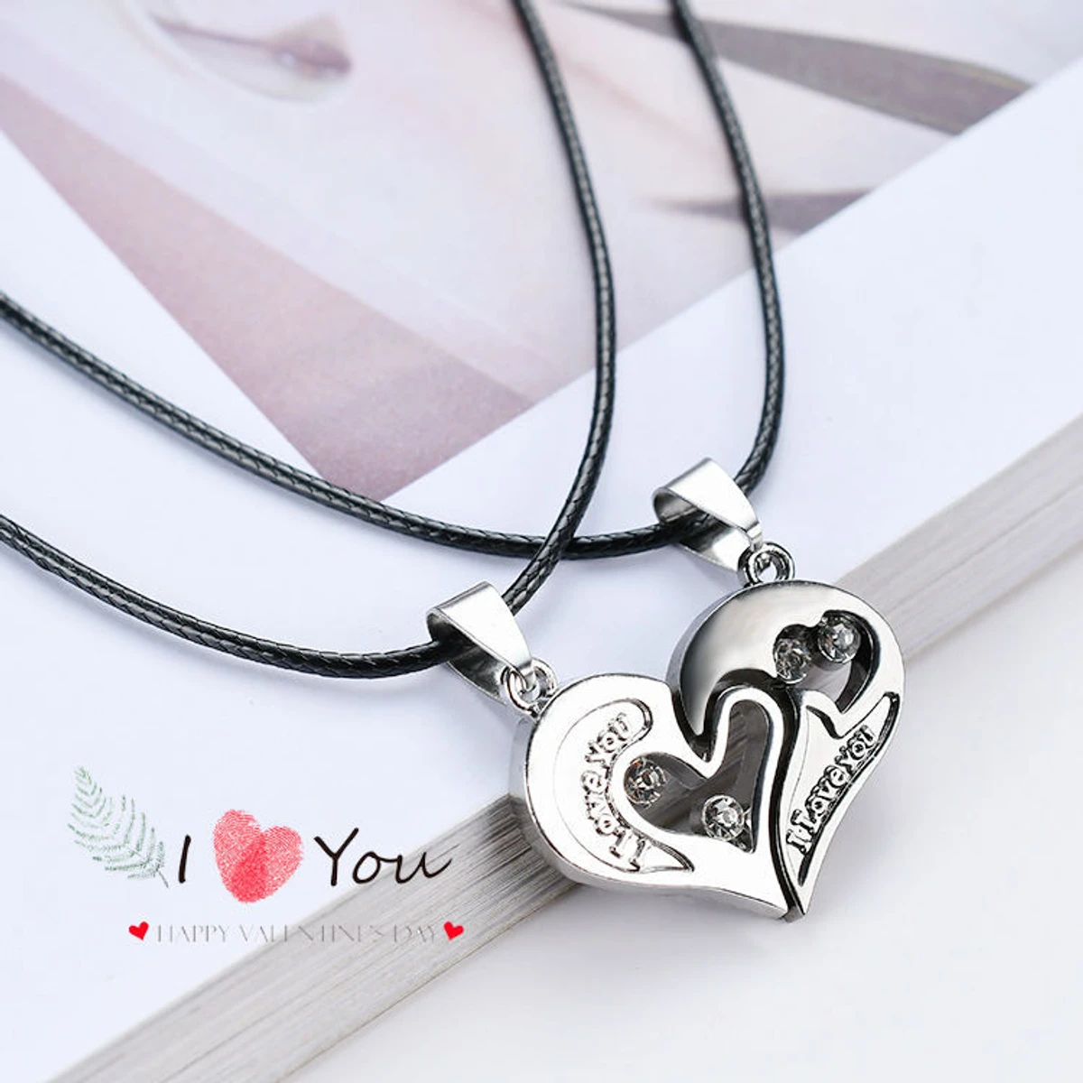 I Love You Couple Locket Couple Necklace For Men & Women