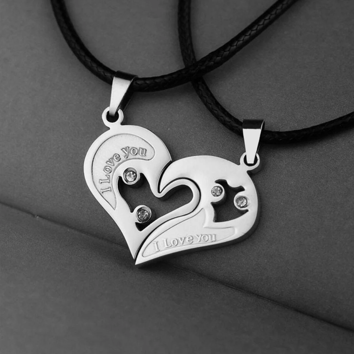 I Love You Couple Locket Couple Necklace For Men & Women