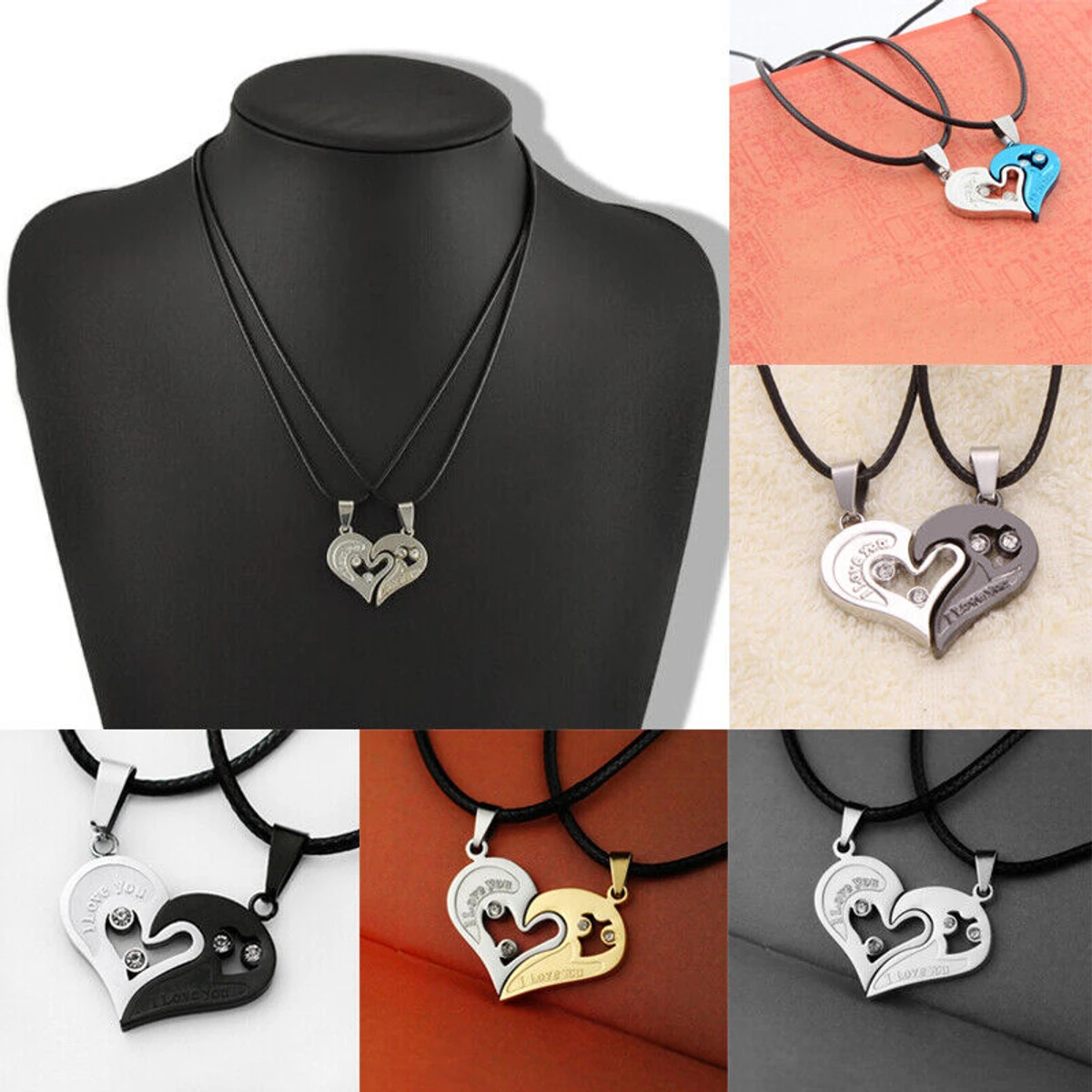 I Love You Couple Locket Couple Necklace For Men & Women