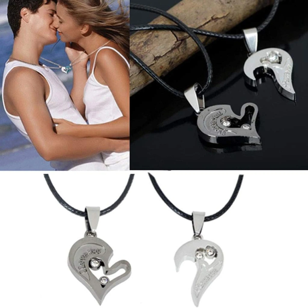 I Love You Couple Locket Couple Necklace For Men & Women