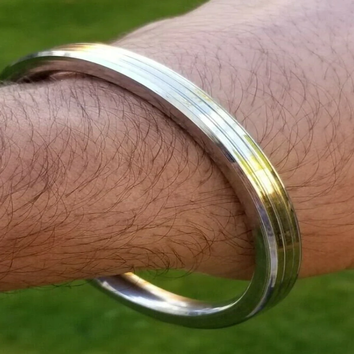 Stainless Steel Round Cuff Bracelets For Man