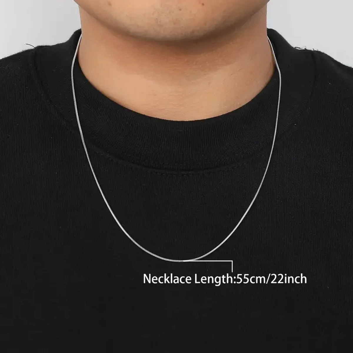 Stainless Steel Snake Chain Necklace For Men