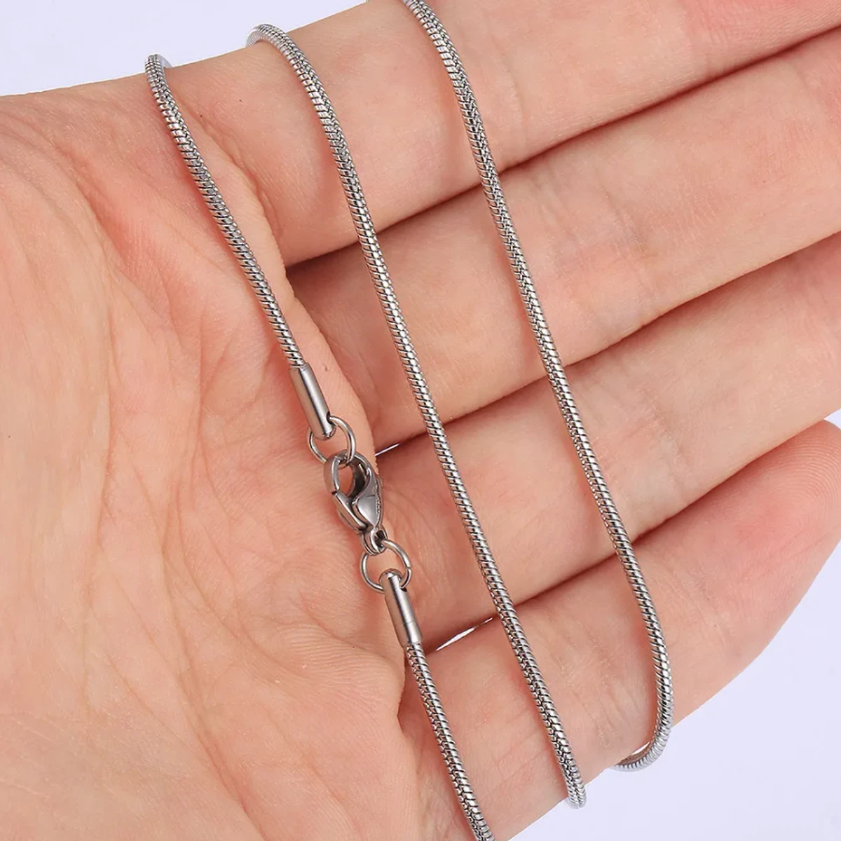 Stainless Steel Snake Chain Necklace For Men