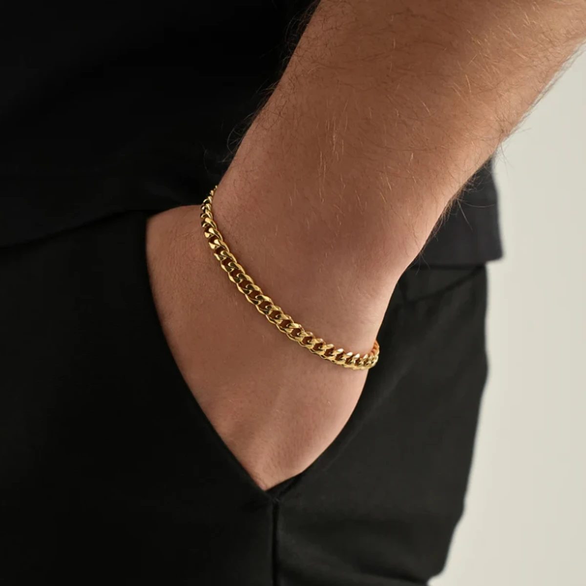 Stainless Steel Bracelet for Men- Golden Bracelet