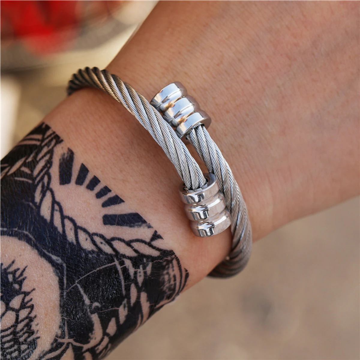 Stainless Steel Bracelet for Men- Silver Cuff Bracelet