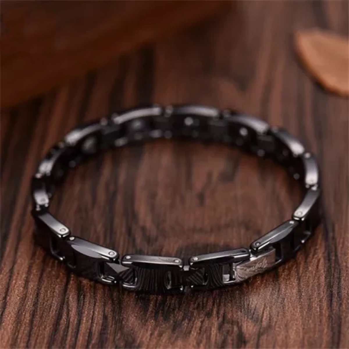 Black Ceramic Magnetic Bracelet For Men