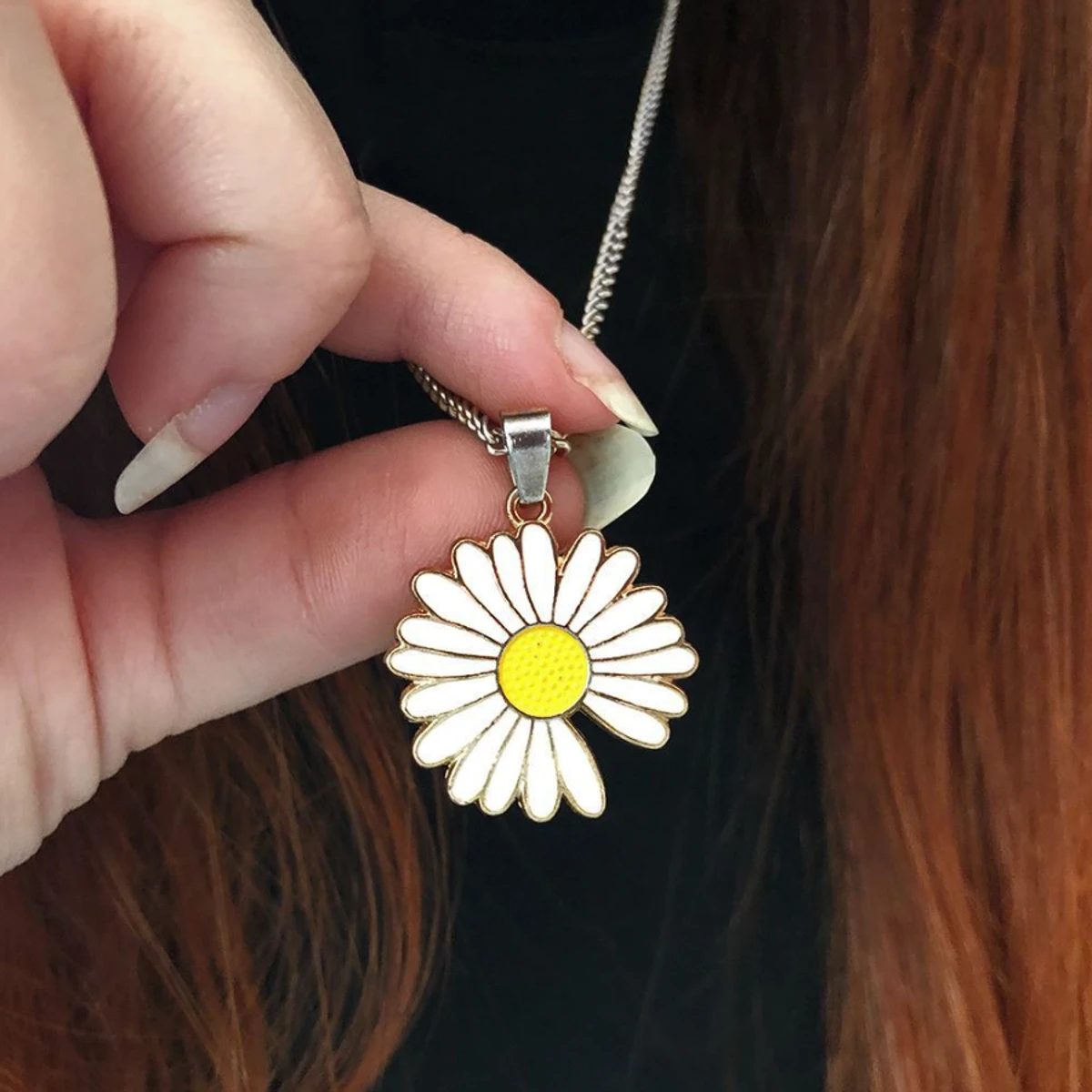 Fashionable Necklace For Sunflower Necklace Ins Girl