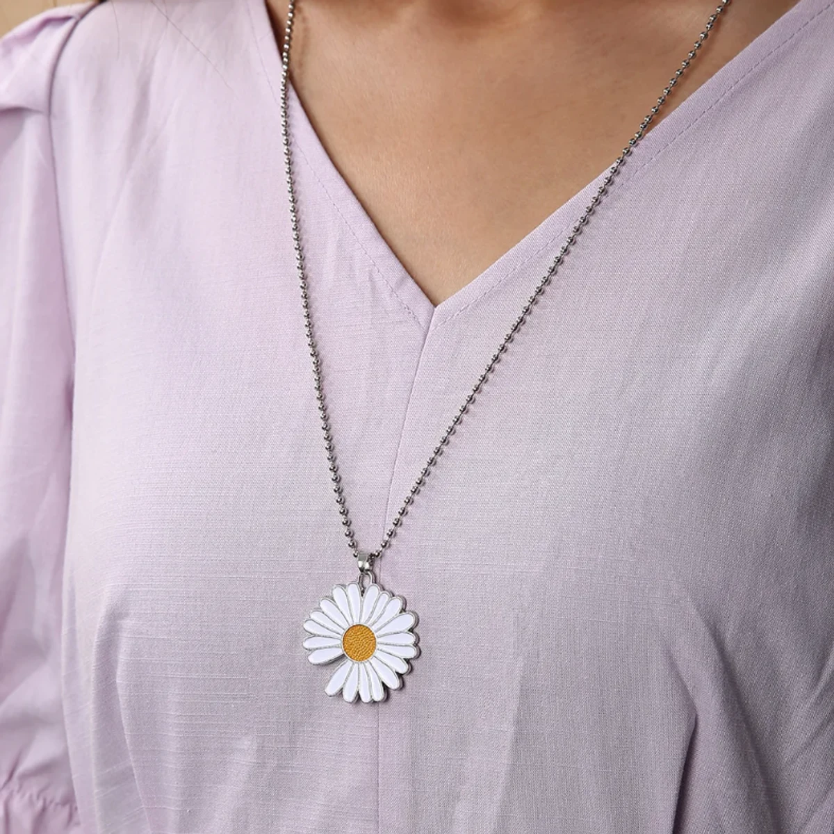 Fashionable Necklace For Sunflower Necklace Ins Girl