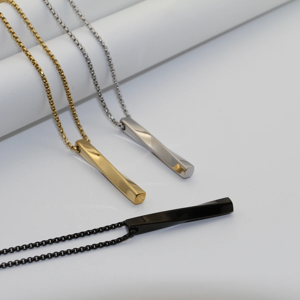 Style Accessories Men's Accessories Rectangle Necklaces Fashion Jewelry