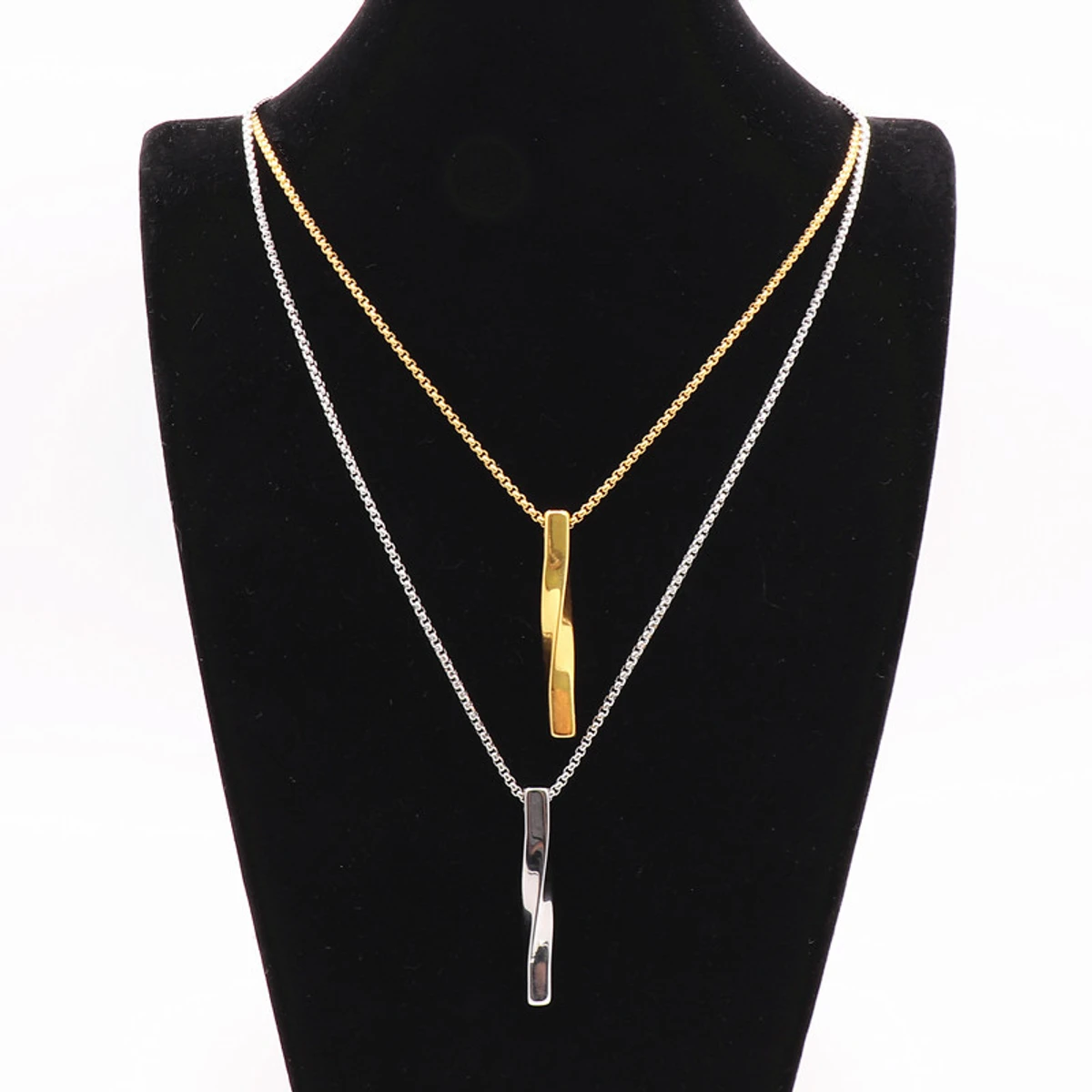 Style Accessories Men's Accessories Rectangle Necklaces Fashion Jewelry