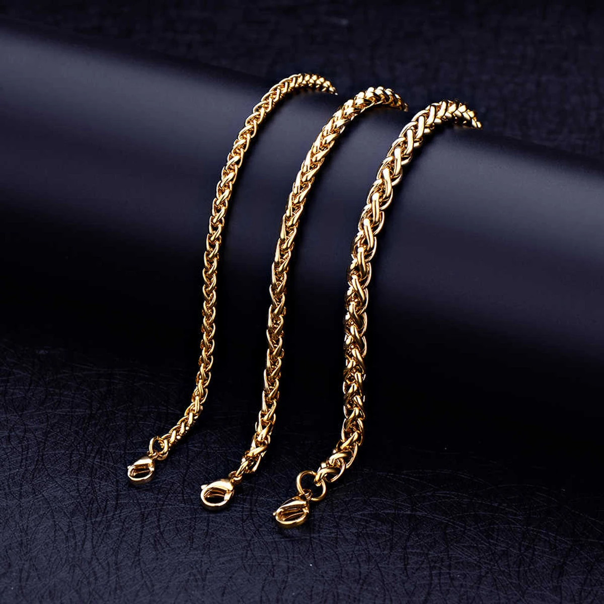 Fashion Charming Simple Gold Snake Chain Bracelets