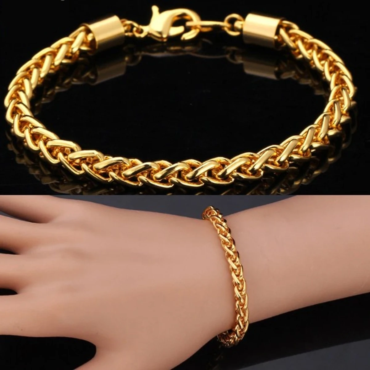 Fashion Charming Simple Gold Snake Chain Bracelets