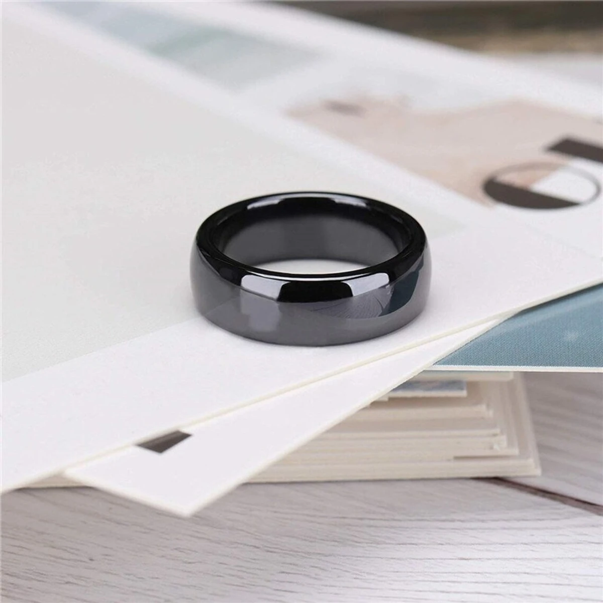 Black Stylish Stainless Steel Ring Fashion Finger Ring