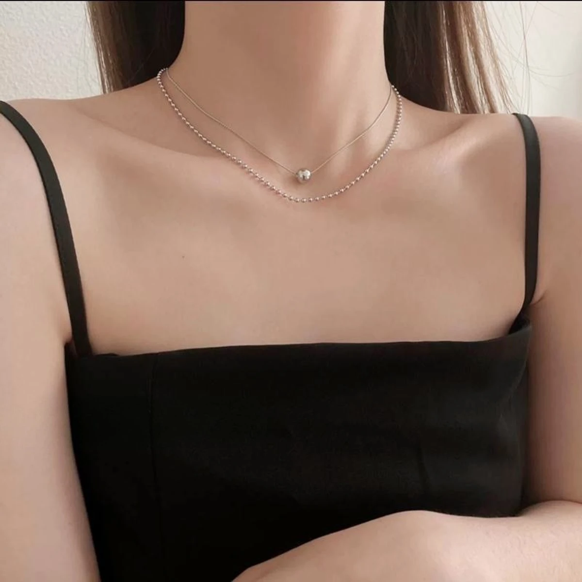 Minimalist Single Pearl Necklace stylish Girls