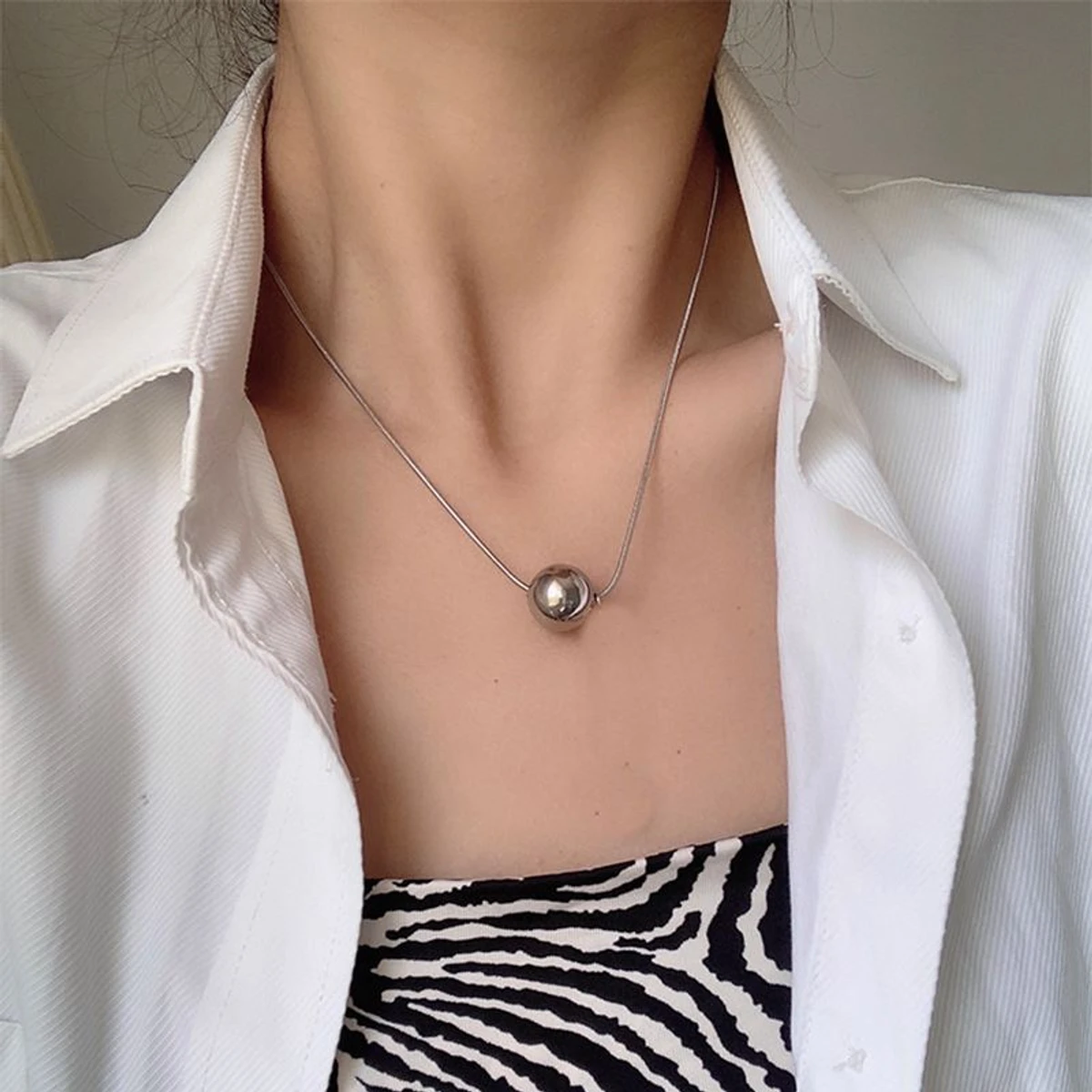 Korean elegant pearl necklace