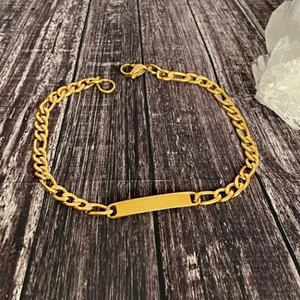Men Bracelet Gifts Mens Hand Chain Bracelet- Golden