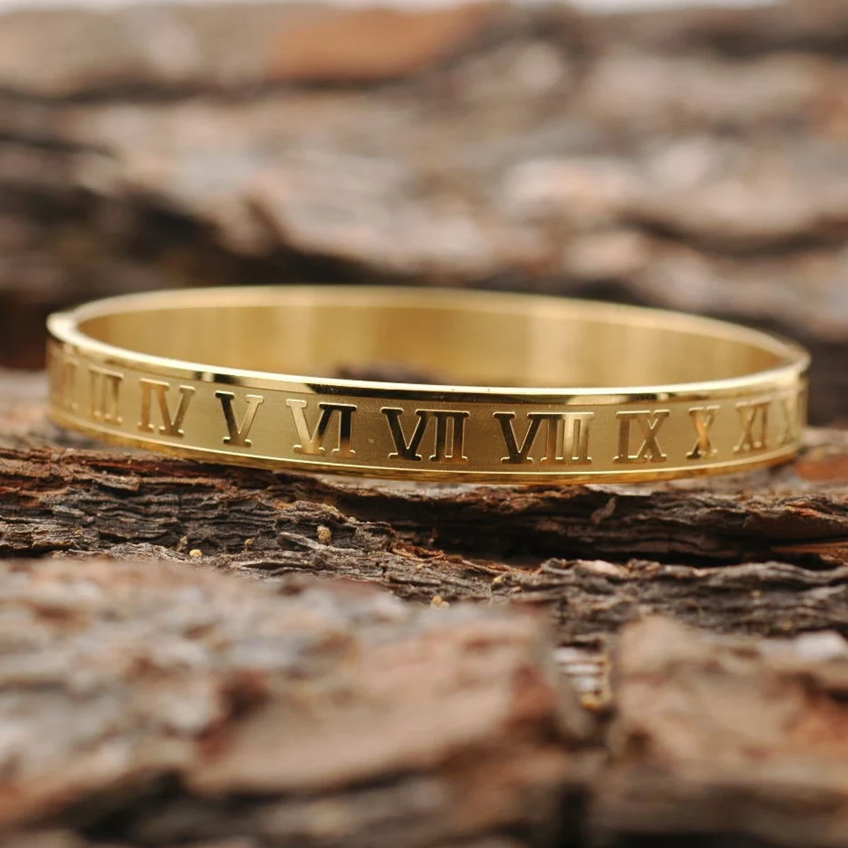 Roman Numeral High Quality Stainless Steel Bangles for Men