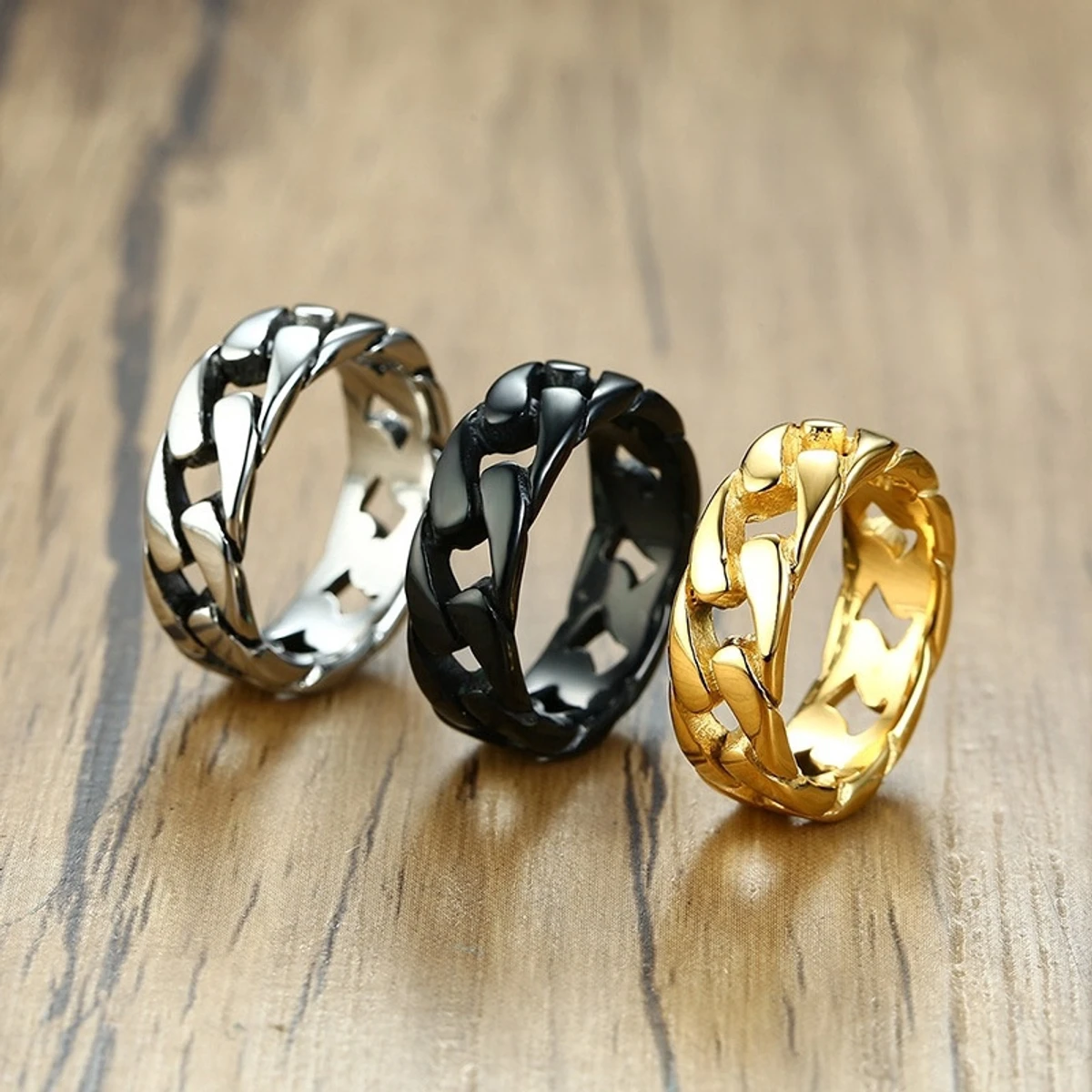 Good Quality Stylish Finger Stainless Steel Ring For Men - Image 3