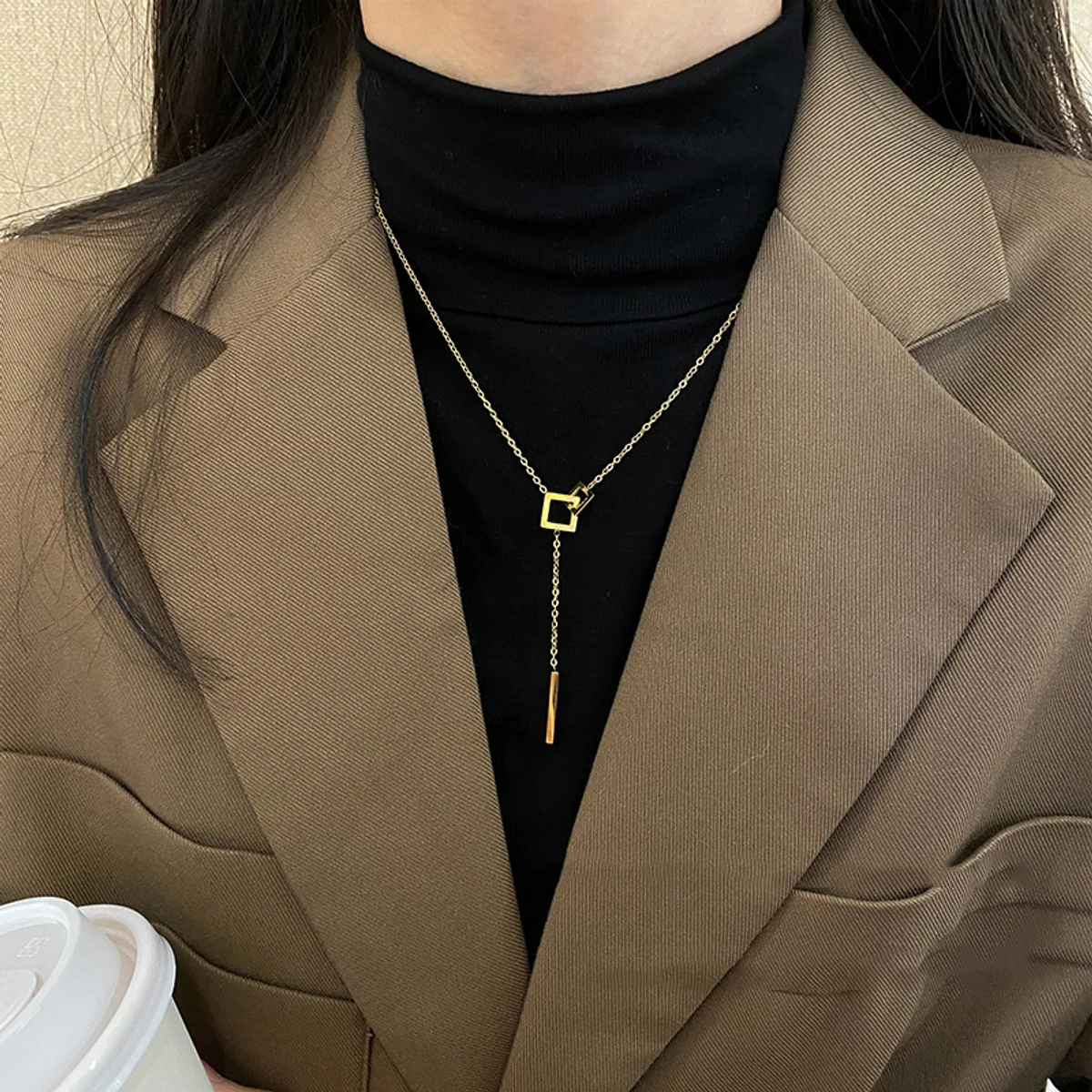 Double Square Stylish Necklace for Women