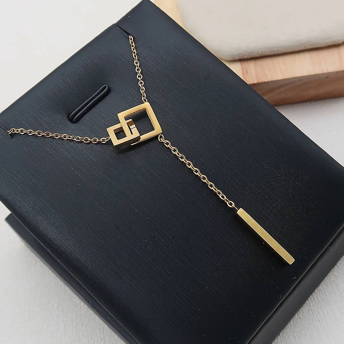Double Square Stylish Necklace for Women