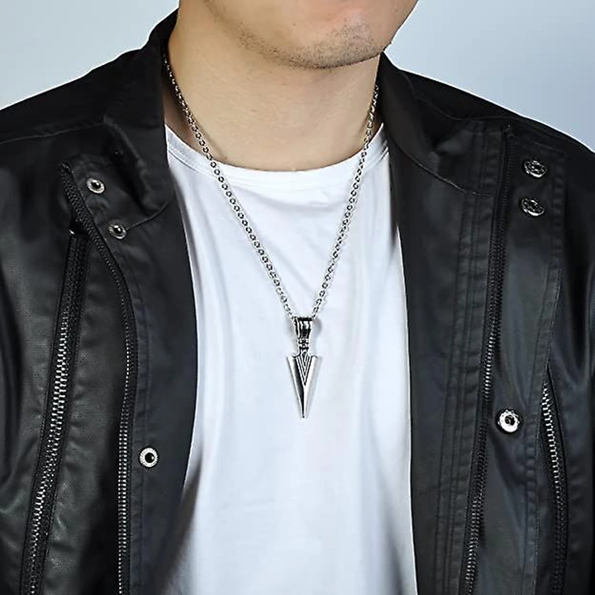 Men's Arrowhead Arrow Stainless Steel Necklace For Men