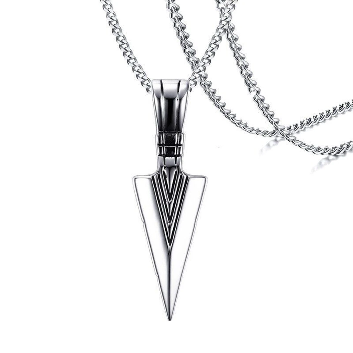 Men's Arrowhead Arrow Stainless Steel Necklace For Men