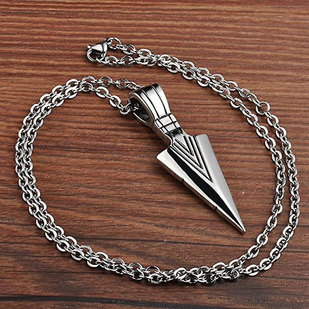 Men's Arrowhead Arrow Stainless Steel Necklace For Men