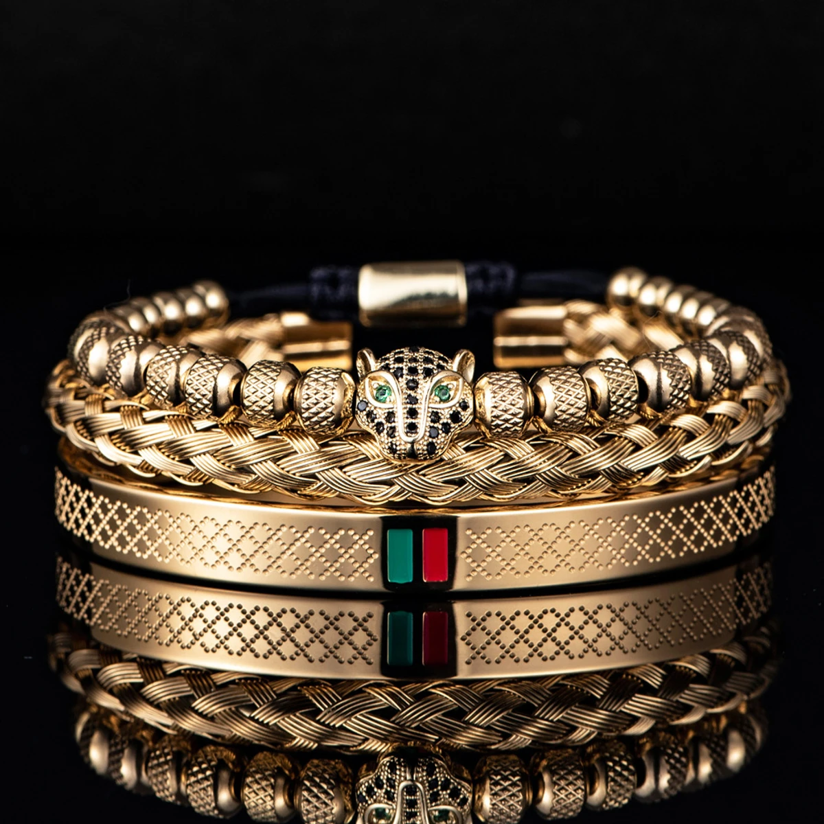 Stainless Steel Stylish Design Gucci Bracelet for Men's Fashion Jewellery - Image 4