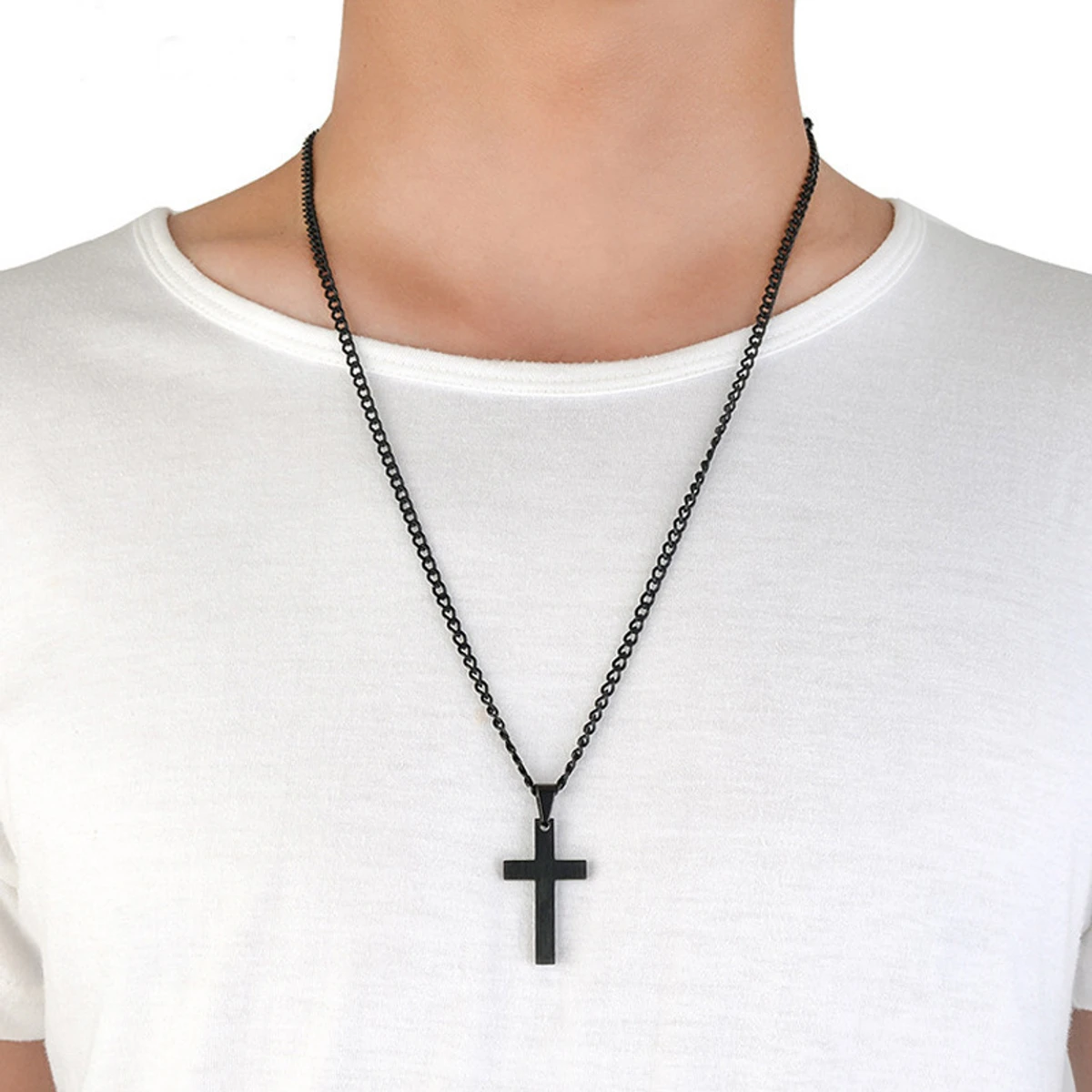 Fashionable Cross New Stainless Steel Necklace For Men
