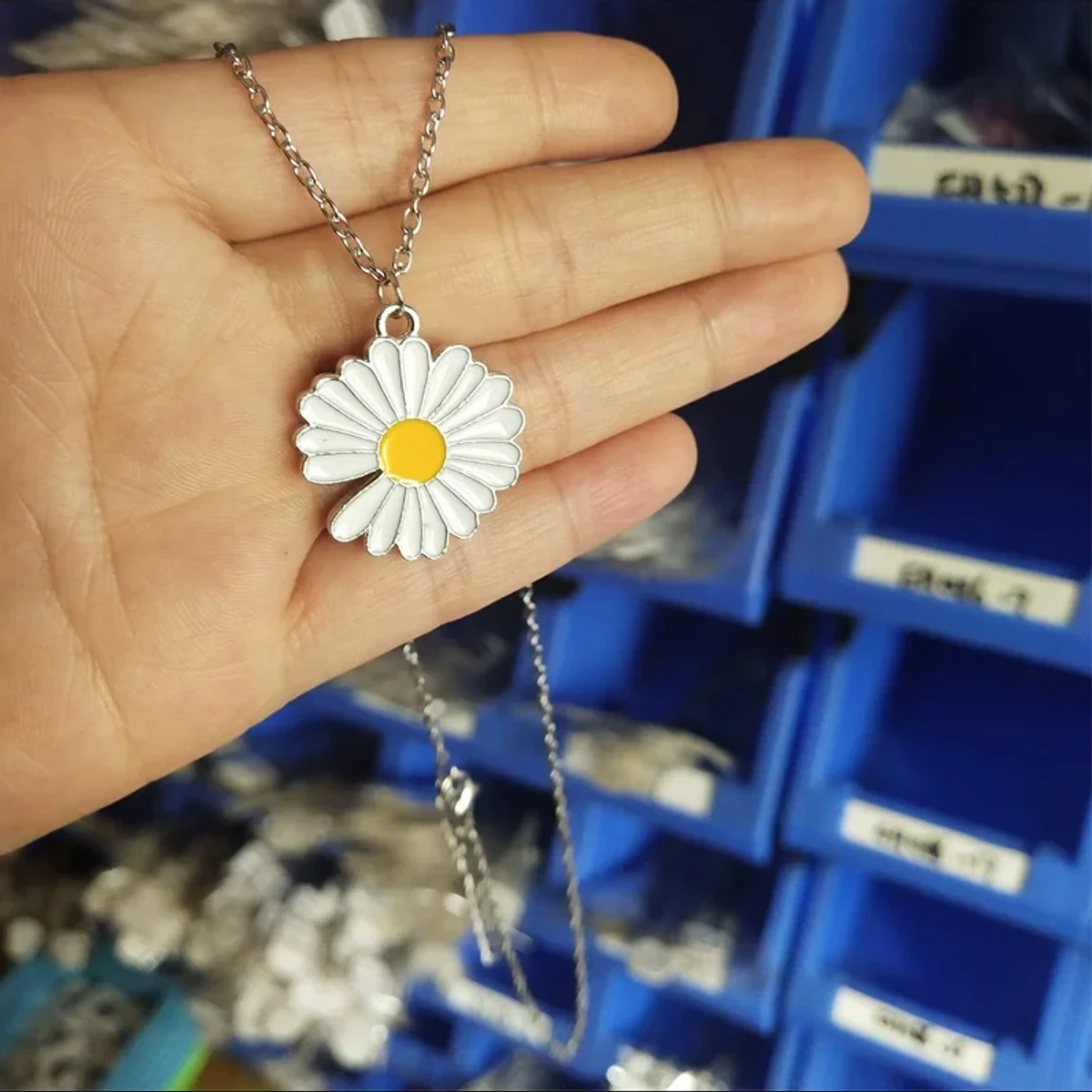 Cute Trendy Necklace SunFlower Necklaces for Boy Simple Stylis