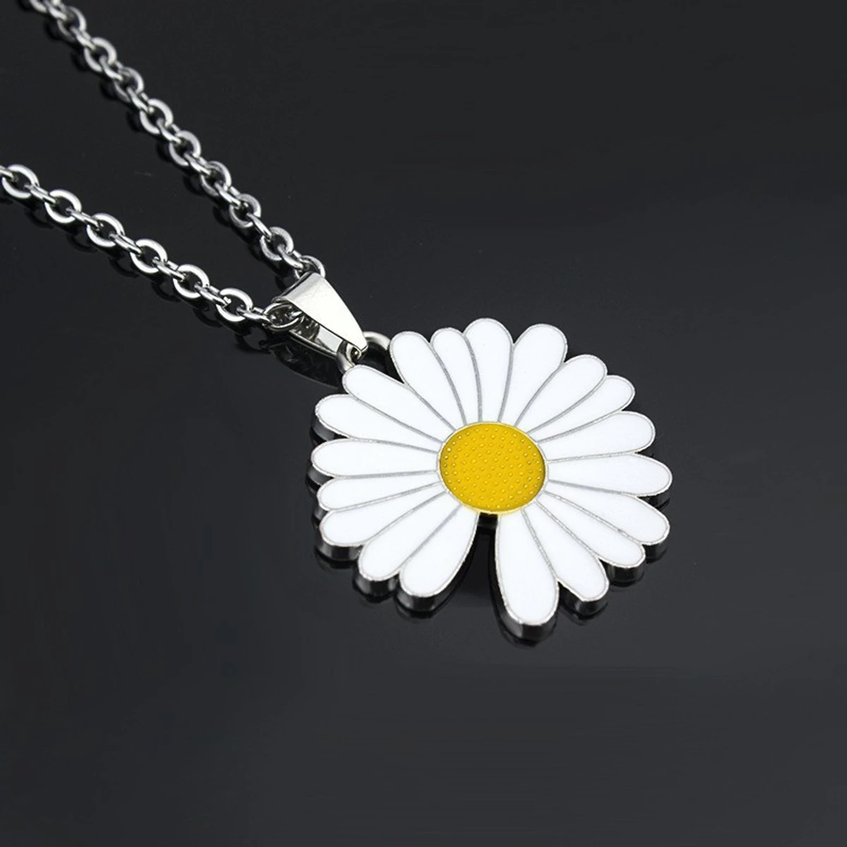 Cute Trendy Necklace SunFlower Necklaces for Boy Simple Stylis