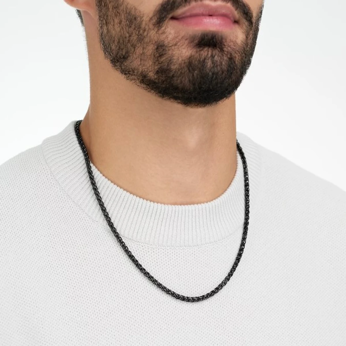 Rounded Box Chain Stainless Steel Necklace For Men & Boy