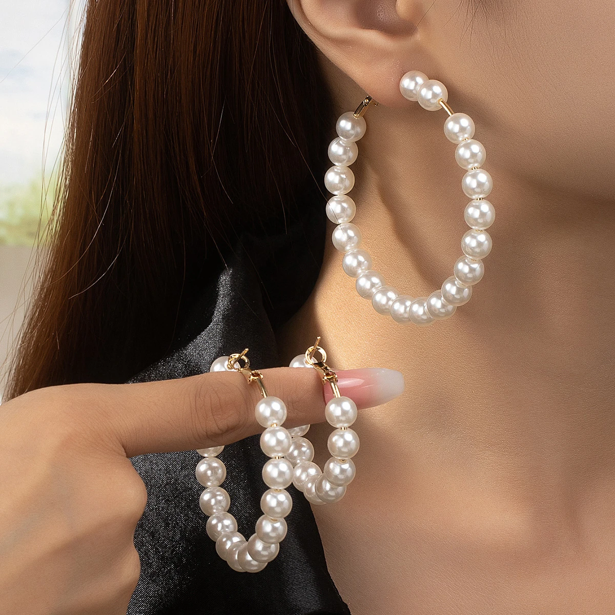 Pearl Drop Earrings For Girls and Women -1 Pair