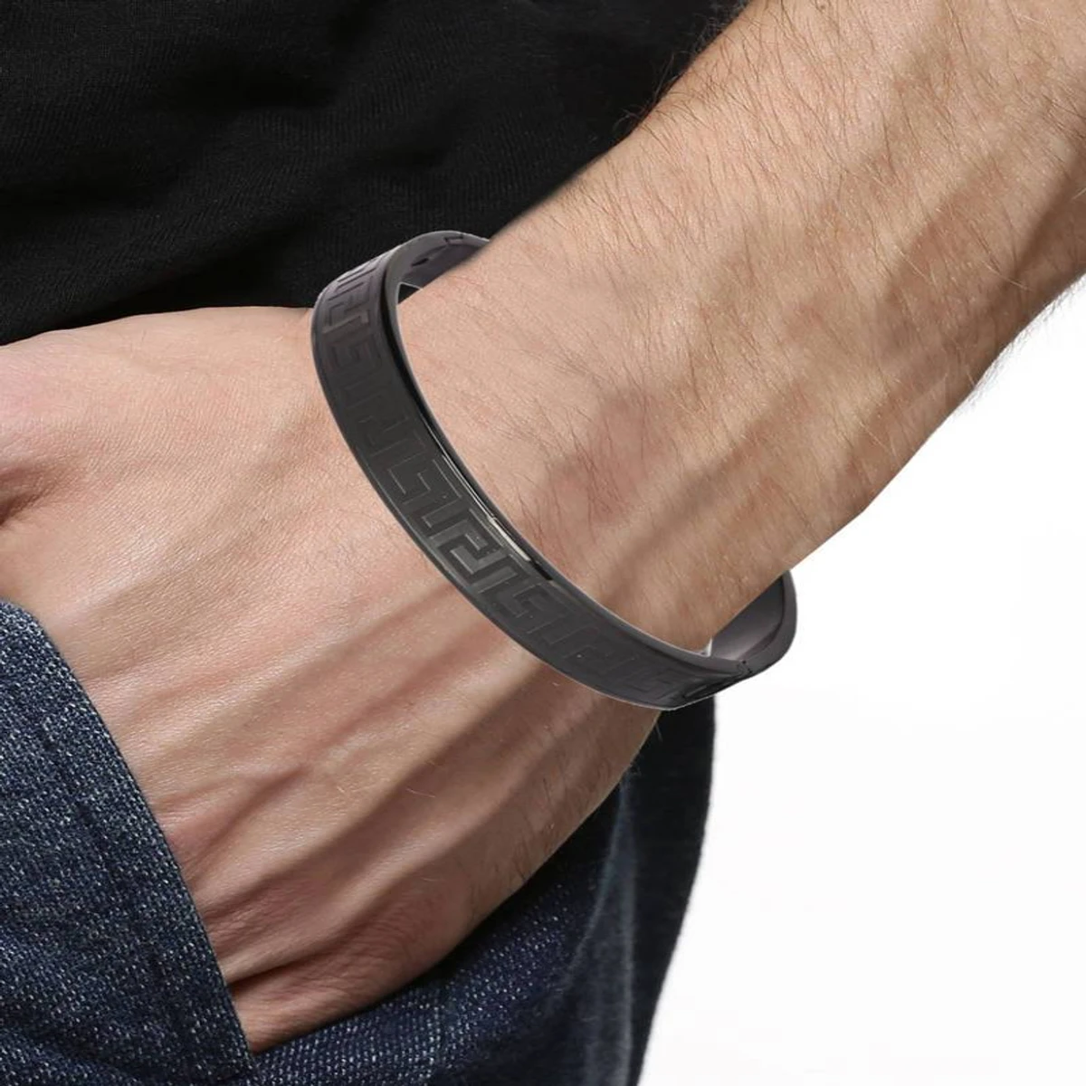 Good Quality Black Round Bracelet For Men - Image 3