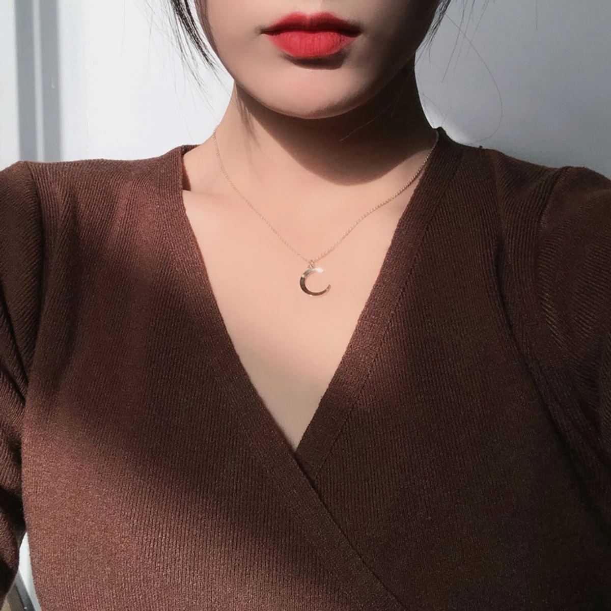Korean Stylish New Moon Necklace For Stylish Girl/Women