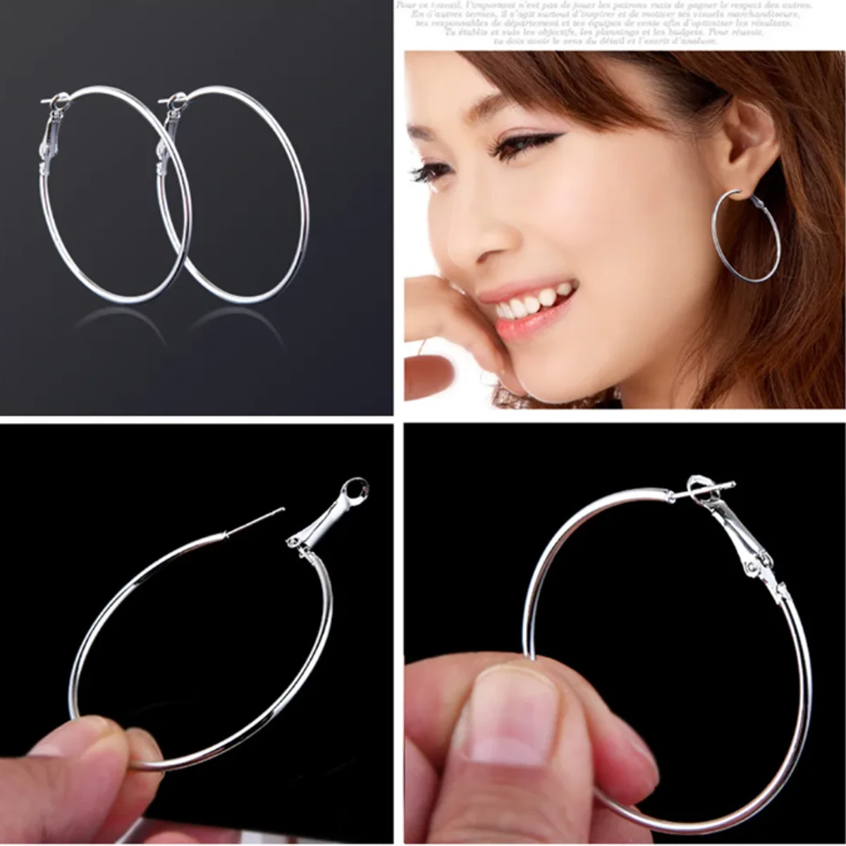 Sterling Silver Stainless Steel Earrings For Girls and Women