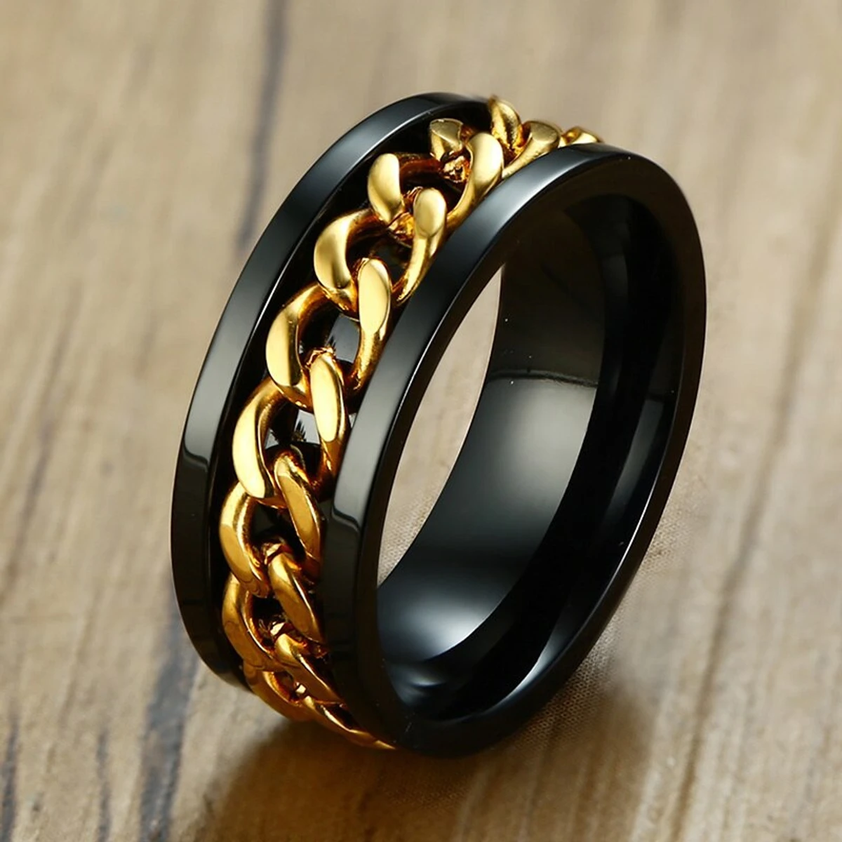 Men Fashion Round Finger Ring Mens Jewelry Wedding Party Rings