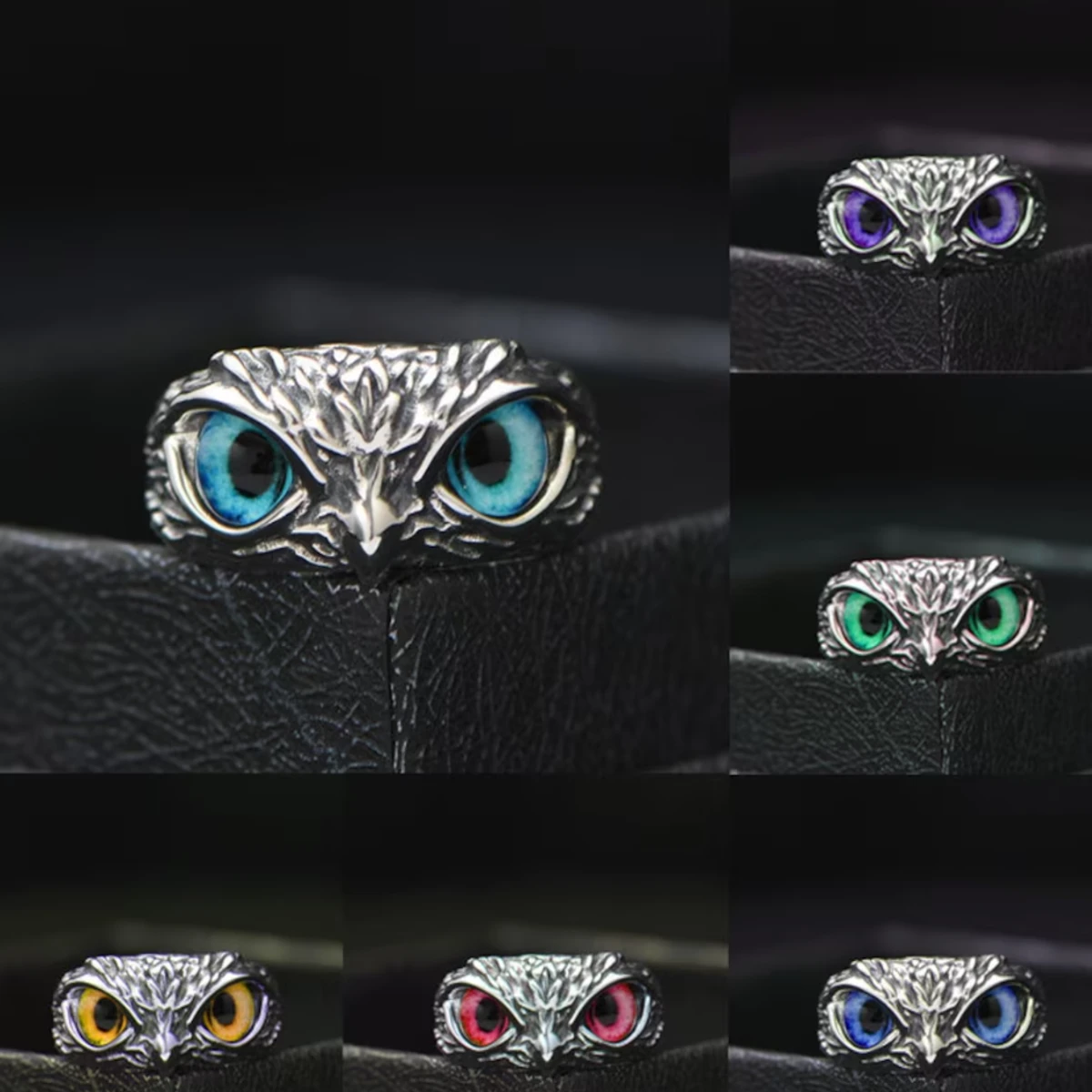 Owl Face Design Adjustable Unisex Fashion Finger Ring