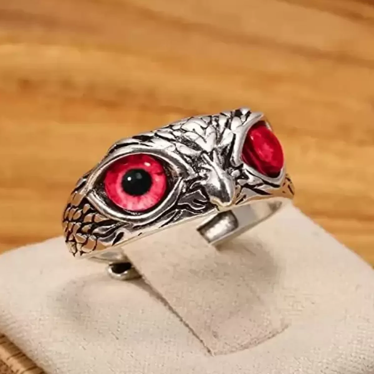 Owl Face Design Adjustable Unisex Fashion Finger Ring