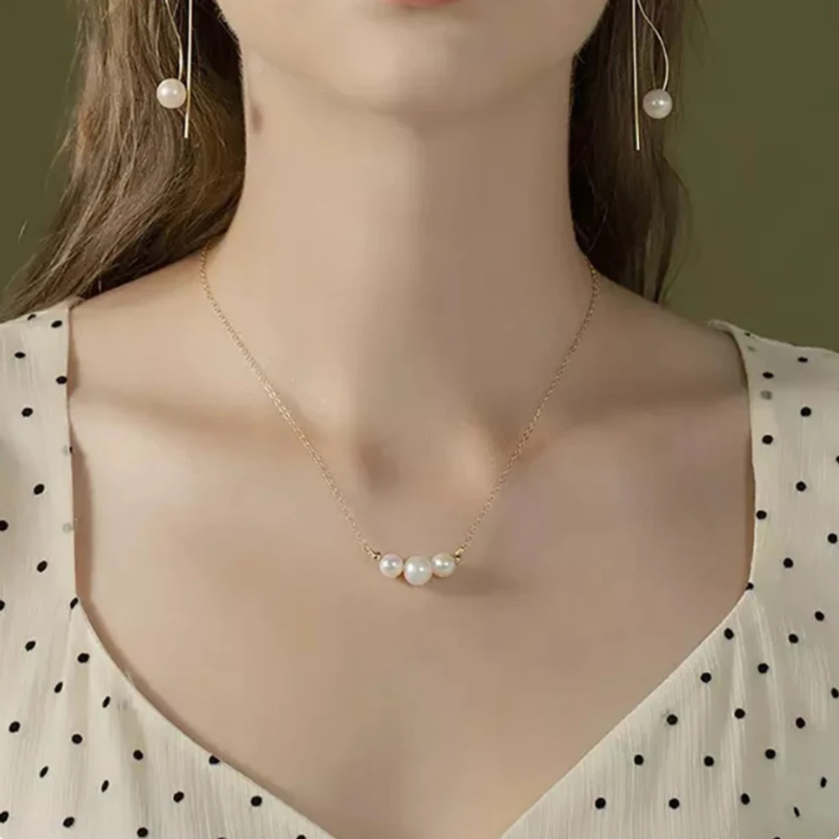 Korean elegant pearl necklace