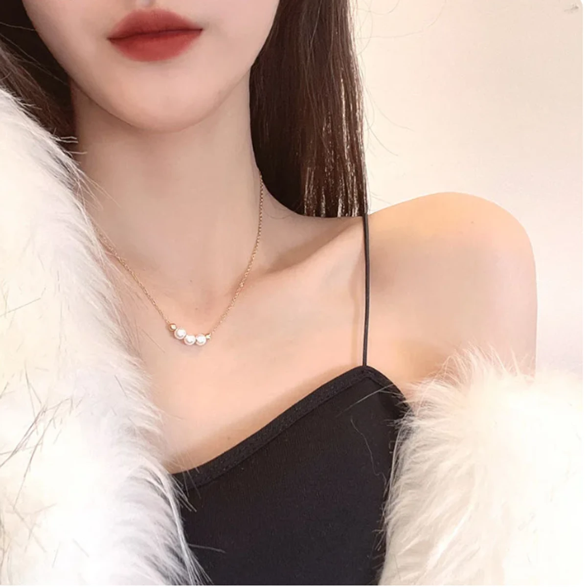 Korean elegant pearl necklace