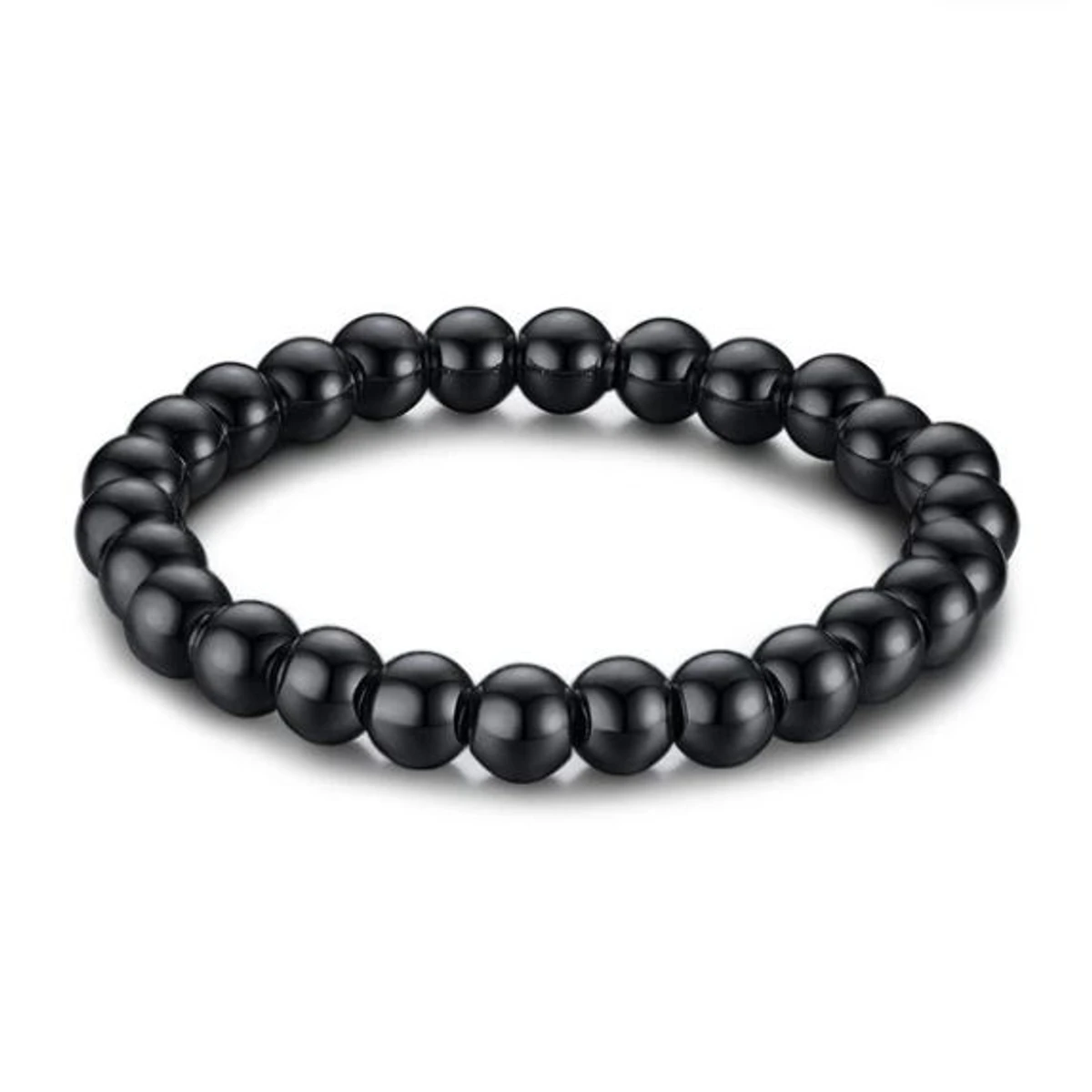 Black Lava Stone Bracelet For Men