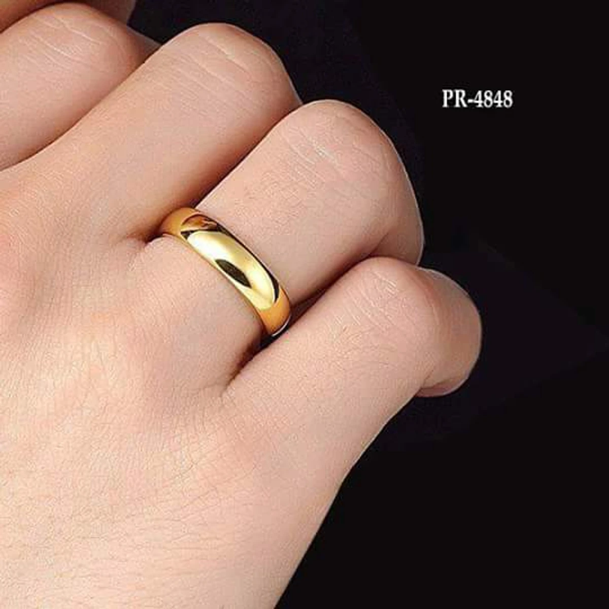 Men Fashion Round Finger Ring Mens Jewelry Wedding Party Rings