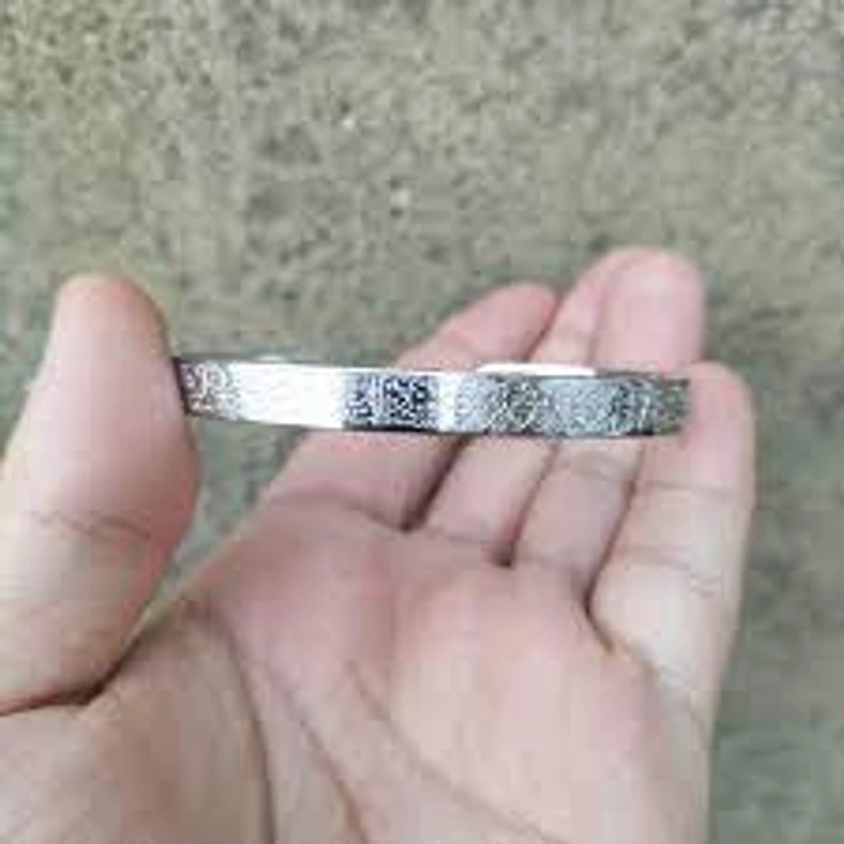 Stainless Steel AYATUL KURSI Cuff Bracelet