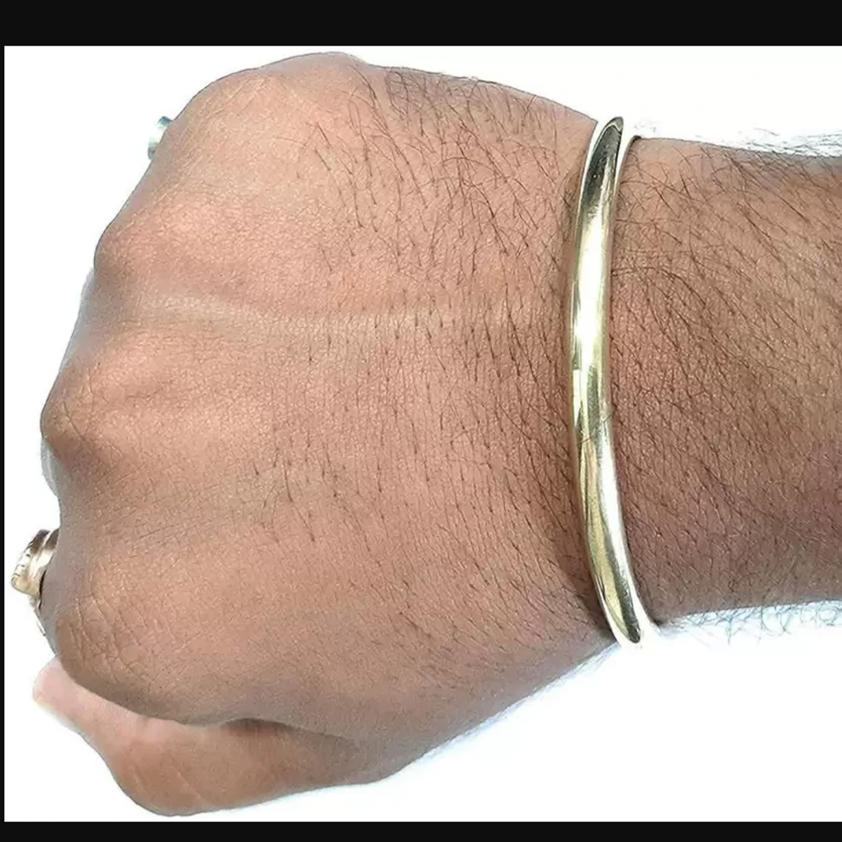 Golden Kada Cuff Bracelet For Men