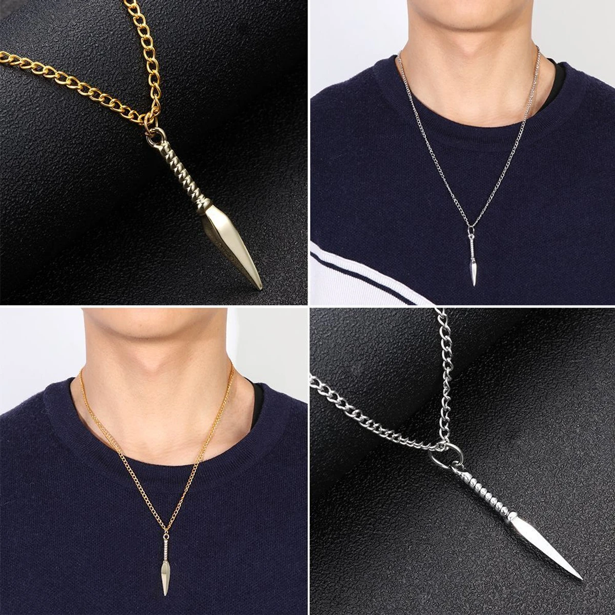 Fashion Titanium Steel Spear Necklace inches Chain Necklace